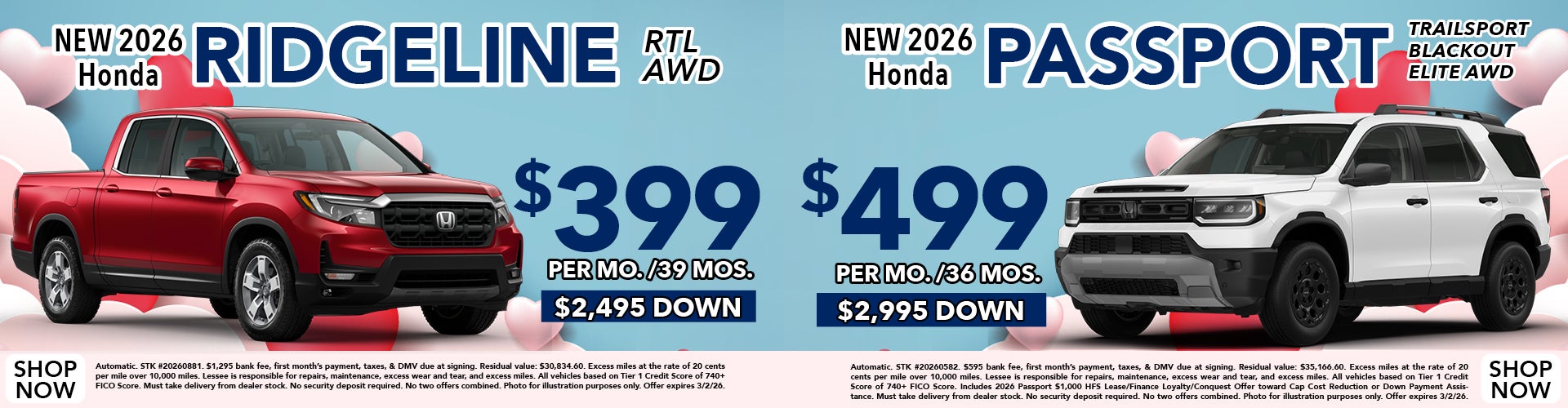 Ridgeline and Passport