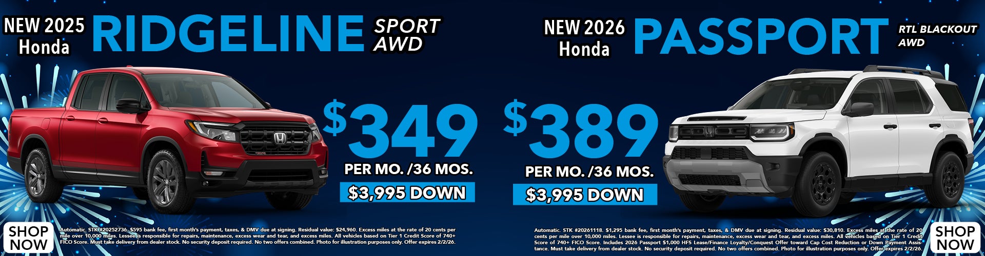 Ridgeline and Passport